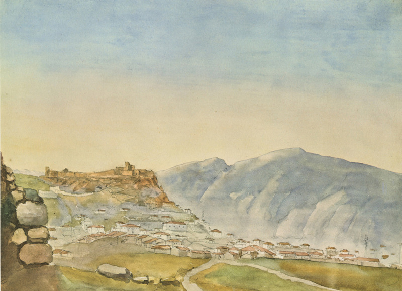 Άμφισσα (Σάλωνα)-Το κάστρο και η πόλη-Νοτιοανατολική άποψη