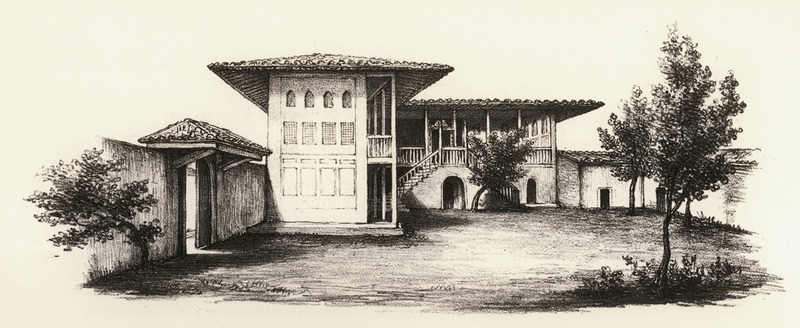 Άποψη σπιτιού στον Τύρναβο, από την αυλή