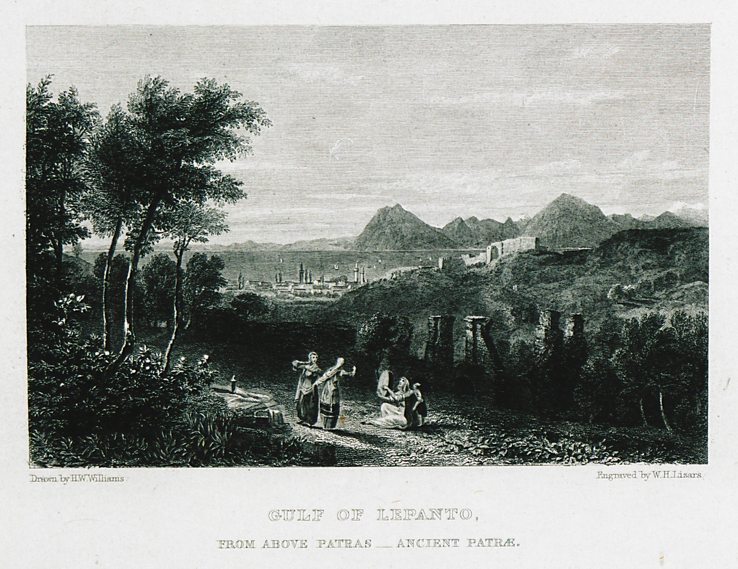 Άποψη της Πάτρας και στο βάθος ο κόλπος της Ναυπάκτου