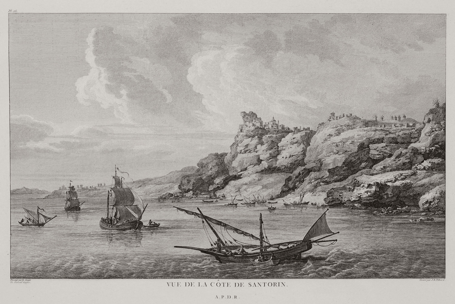 Άποψη της ακτής της Σαντορίνης