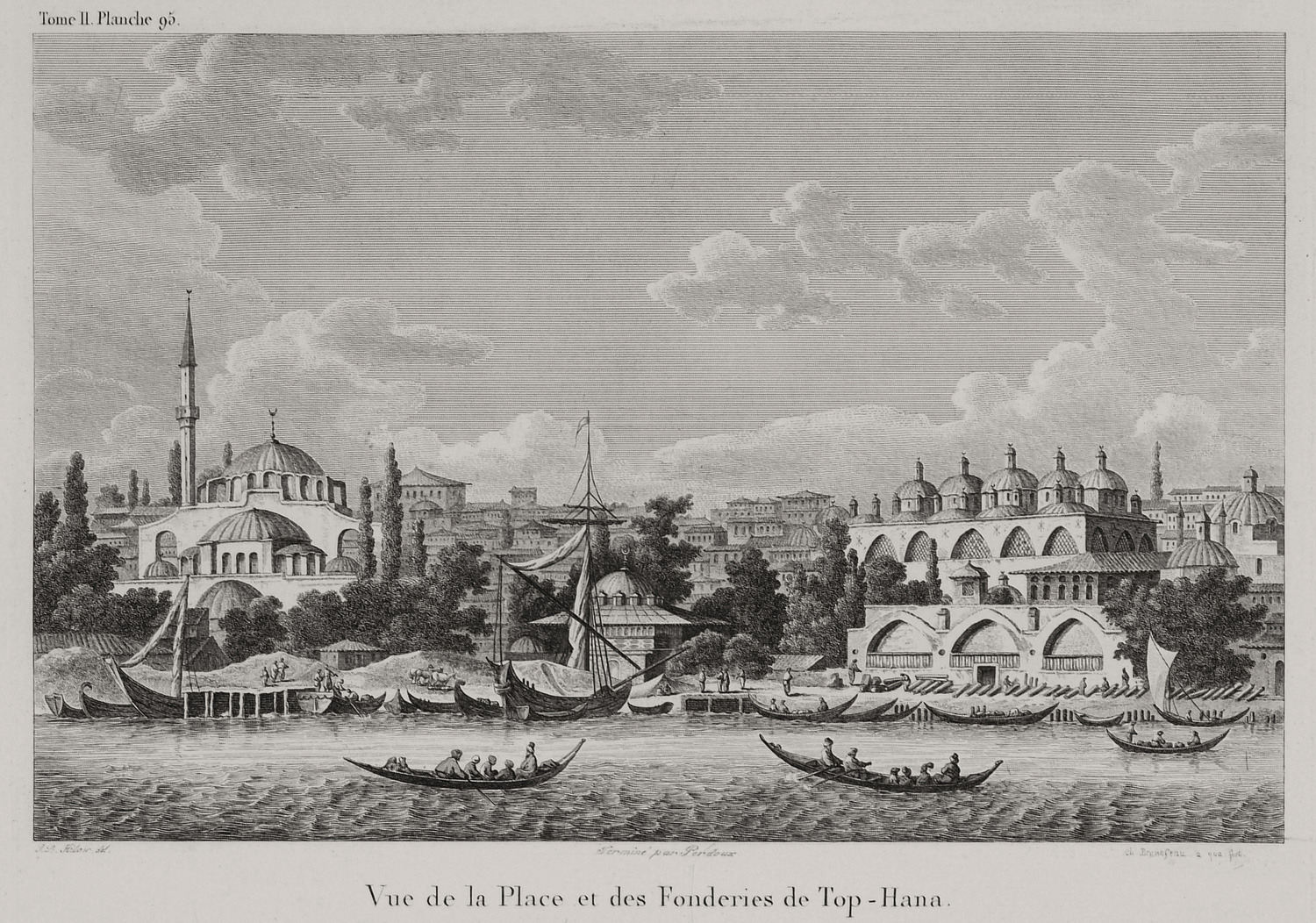 Άποψη της πλατείας του Τοπχανέ με το χυτήριο των πυροβόλων και το Τέμενος του Κιλίτς Αλί Πασά