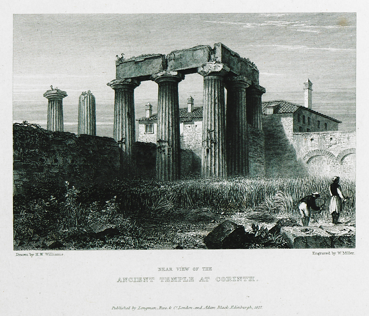 Άποψη του Ναού του Απόλλωνα στην Αρχαία Κόρινθο