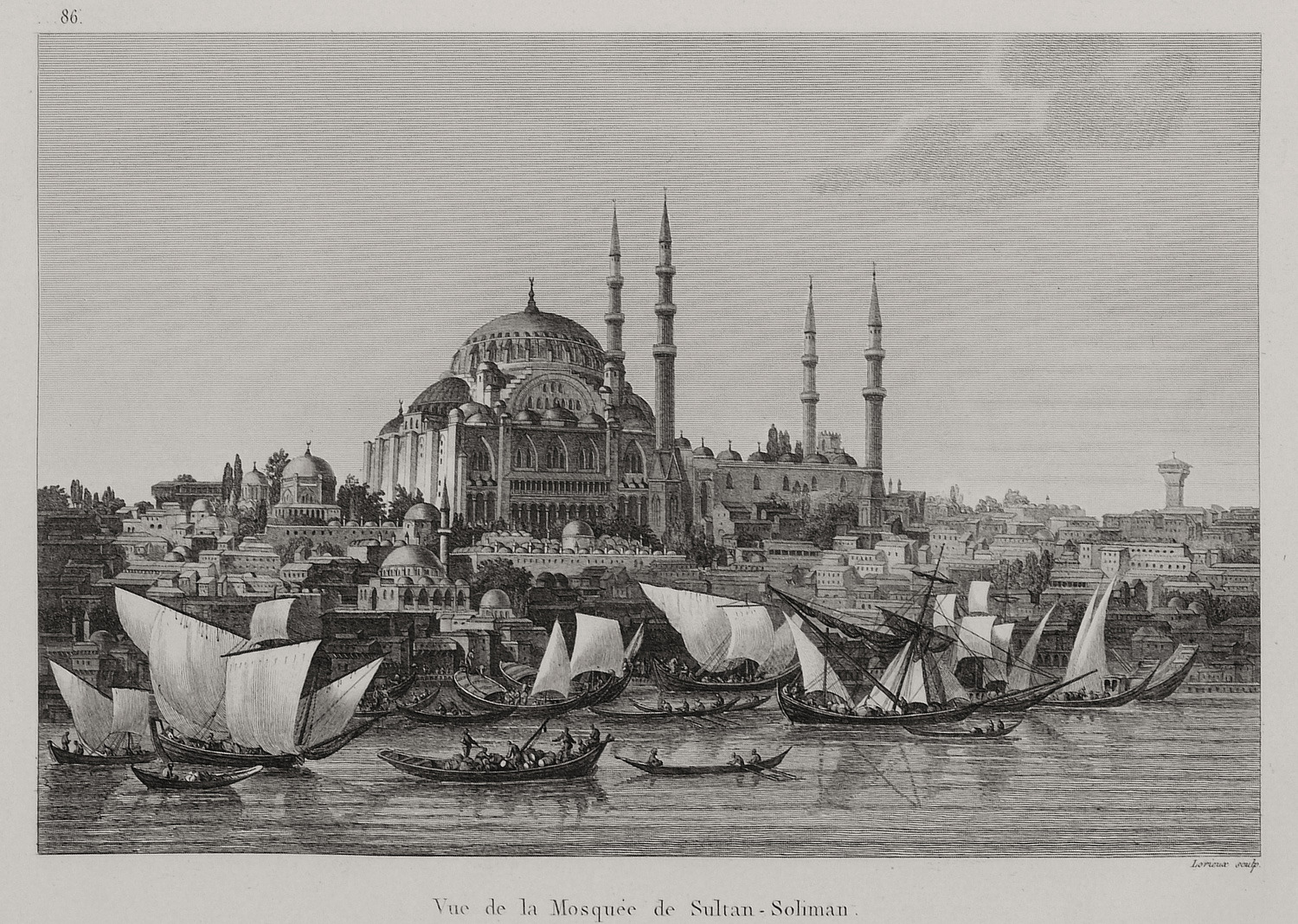 Άποψη του Τεμένους του Σουλεϊμάν Α΄στην Κωνσταντινούπολη