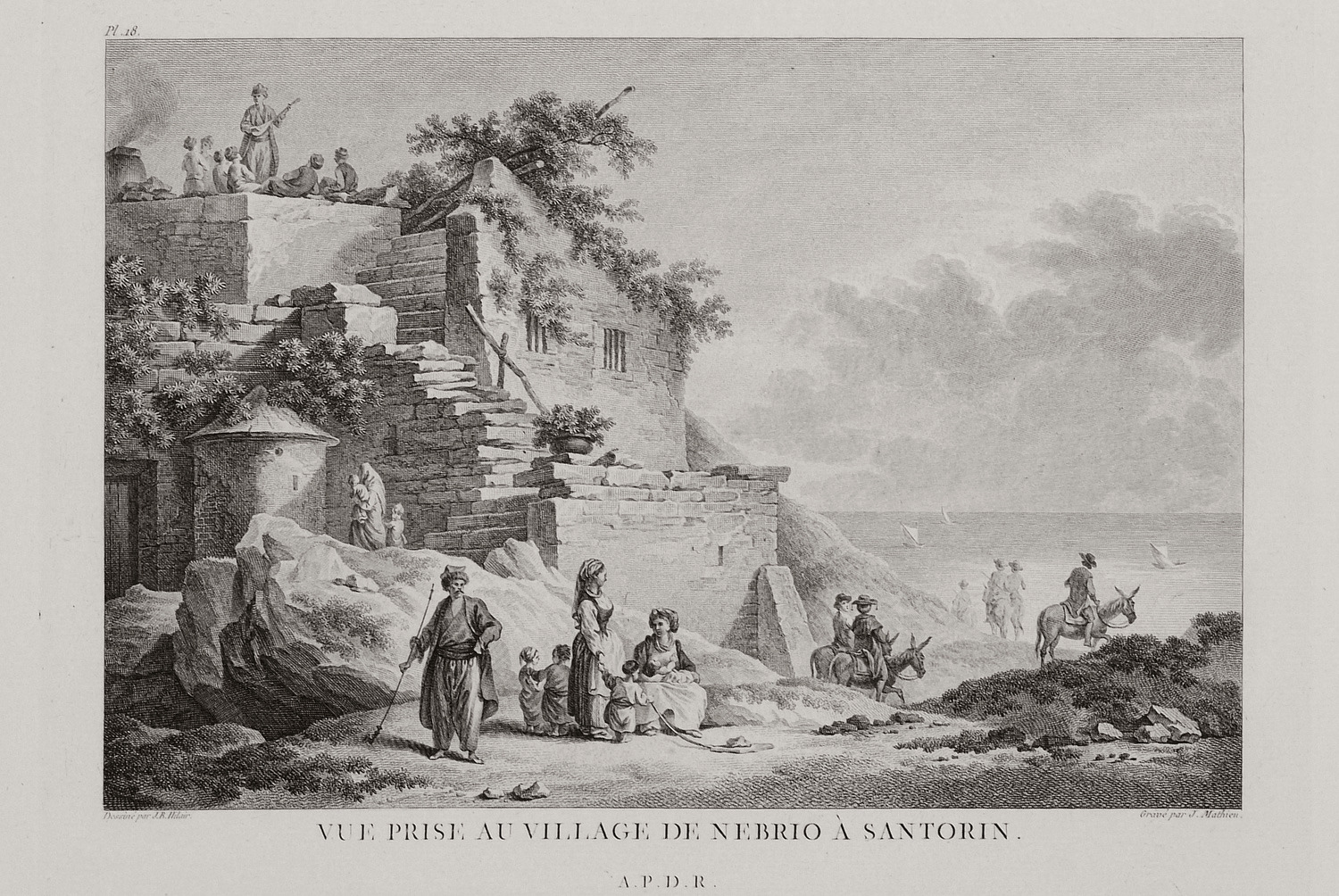 Άποψη του χωριού Εμποριός στη Σαντορίνη