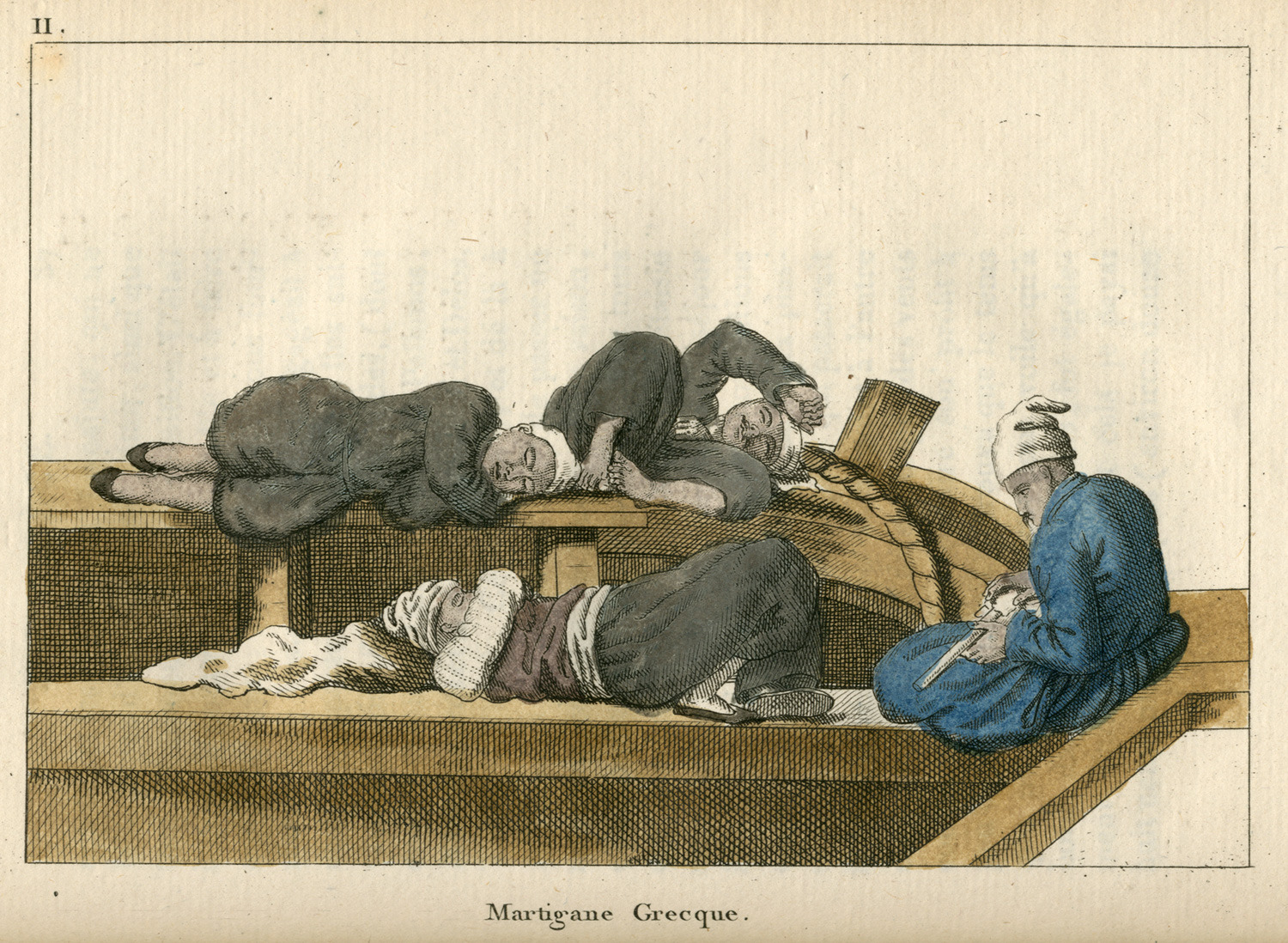 Έλληνες ναυτικοί ξεκουράζονται στη βάρκα τους