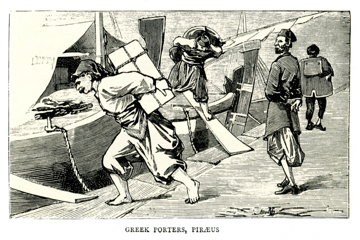 Αχθοφόροι στο λιμάνι του Πειραιά