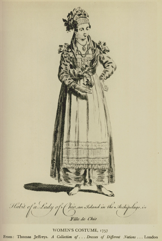 Γυναικεία ενδυμασία από τη Χίο, 1757