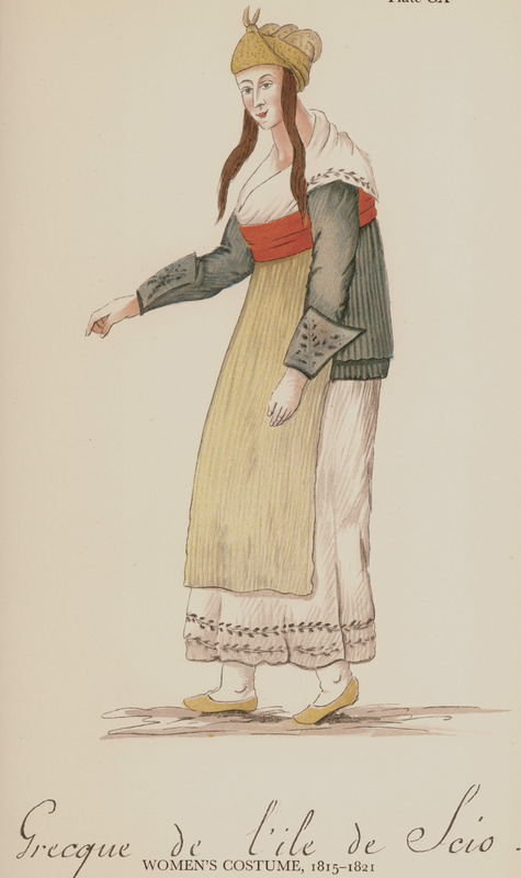 Γυναικεία ενδυμασία από τη Χίο, 1815-1821