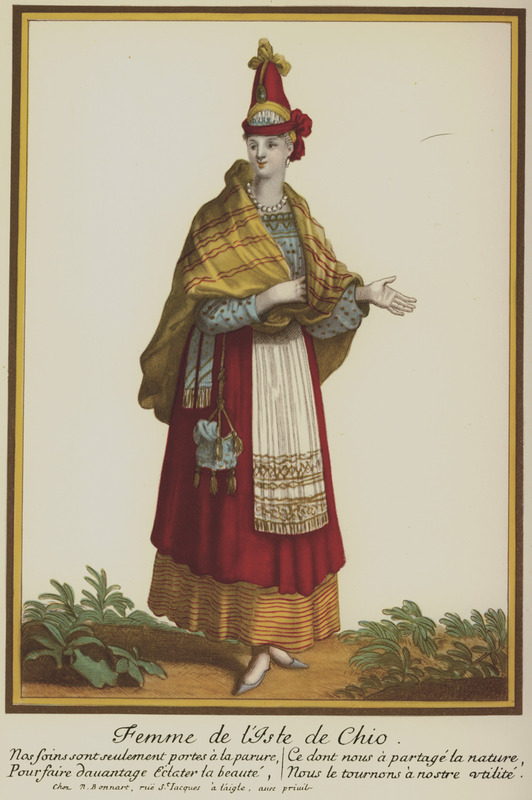 Γυναικεία ενδυμασία από τη Χίο, γύρω στα 1687