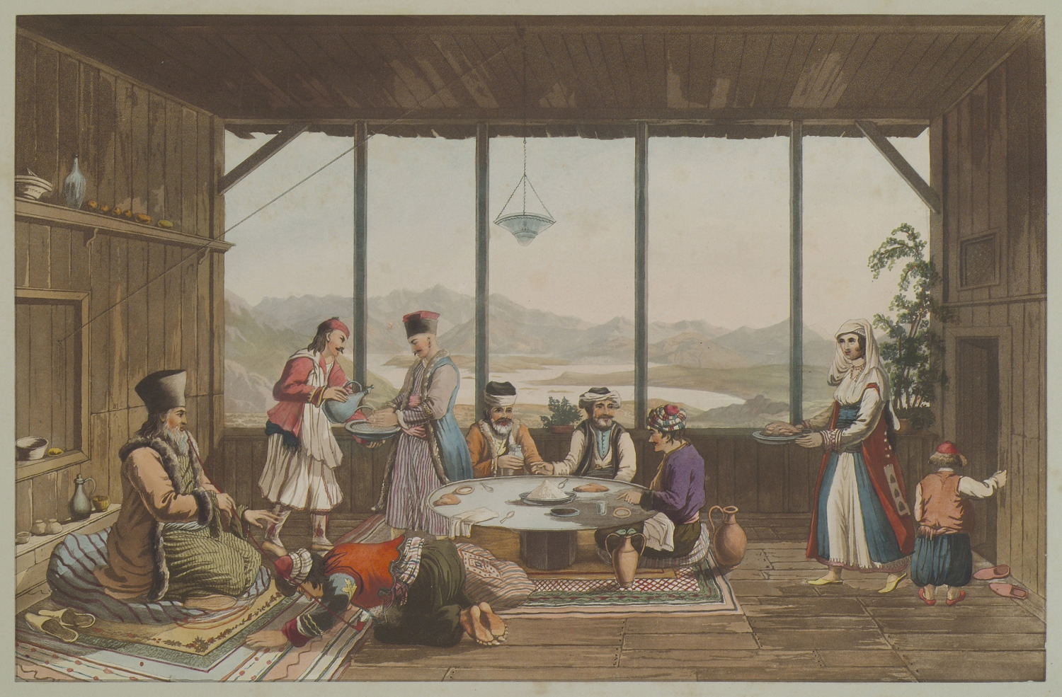 Δείπνο στο χωριό Χρισσό του Παρνασσού, στο σπίτι του επισκόπου της Άμφισσας