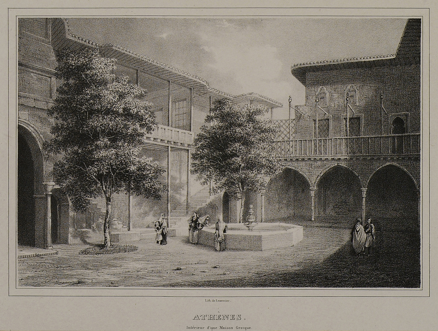 Η εσωτερική αυλή ελληνικής κατοικίας στην Αθήνα