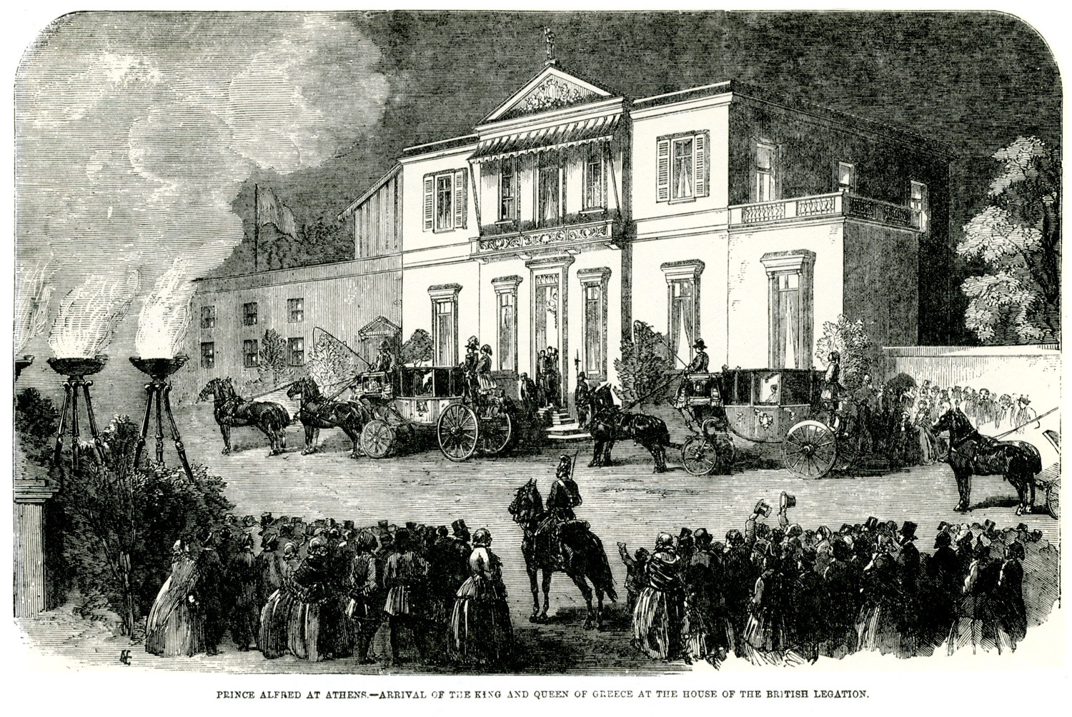 Ο Όθωνας και η Αμαλία επισκέπτονται τον Πρίγκιπα Άλφρεντ στην πρεσβεία της Μεγάλης Βρετανίας (Νοέμβριος 1859)