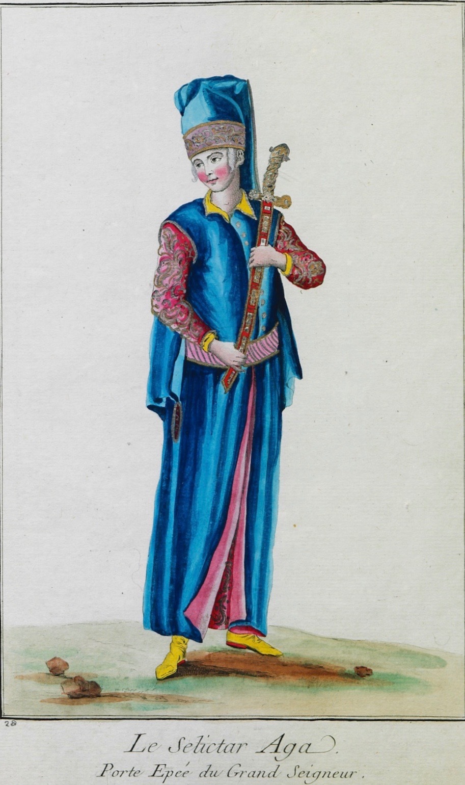 Ο Σιλαχντάρ Αγασί, υπεύθυνος για τη φύλαξη του επίσημου ξίφους του Σουλτάνου