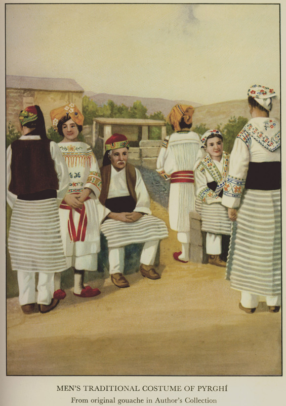 Παραδοσιακές ανδρικές και γυναικείες ενδυμασίες από το Πυργί Χίου