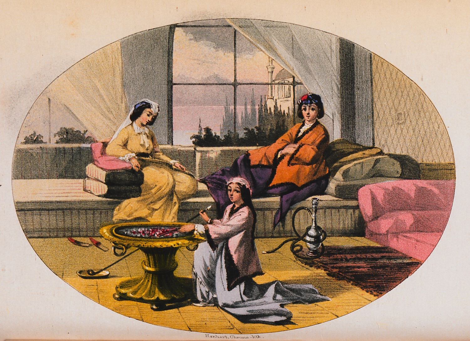 Προετοιμασία ναργιλέ στα ιδιαίτερα διαμερίσματα Οθωμανών