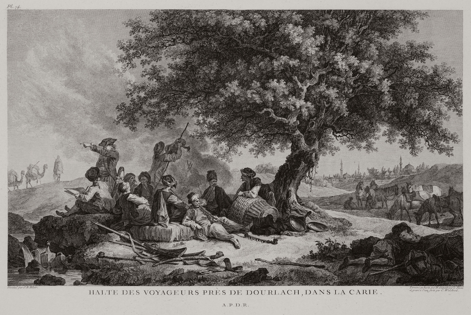 Στάση ταξιδιωτών στο Dourlach κοντά στην Καρία