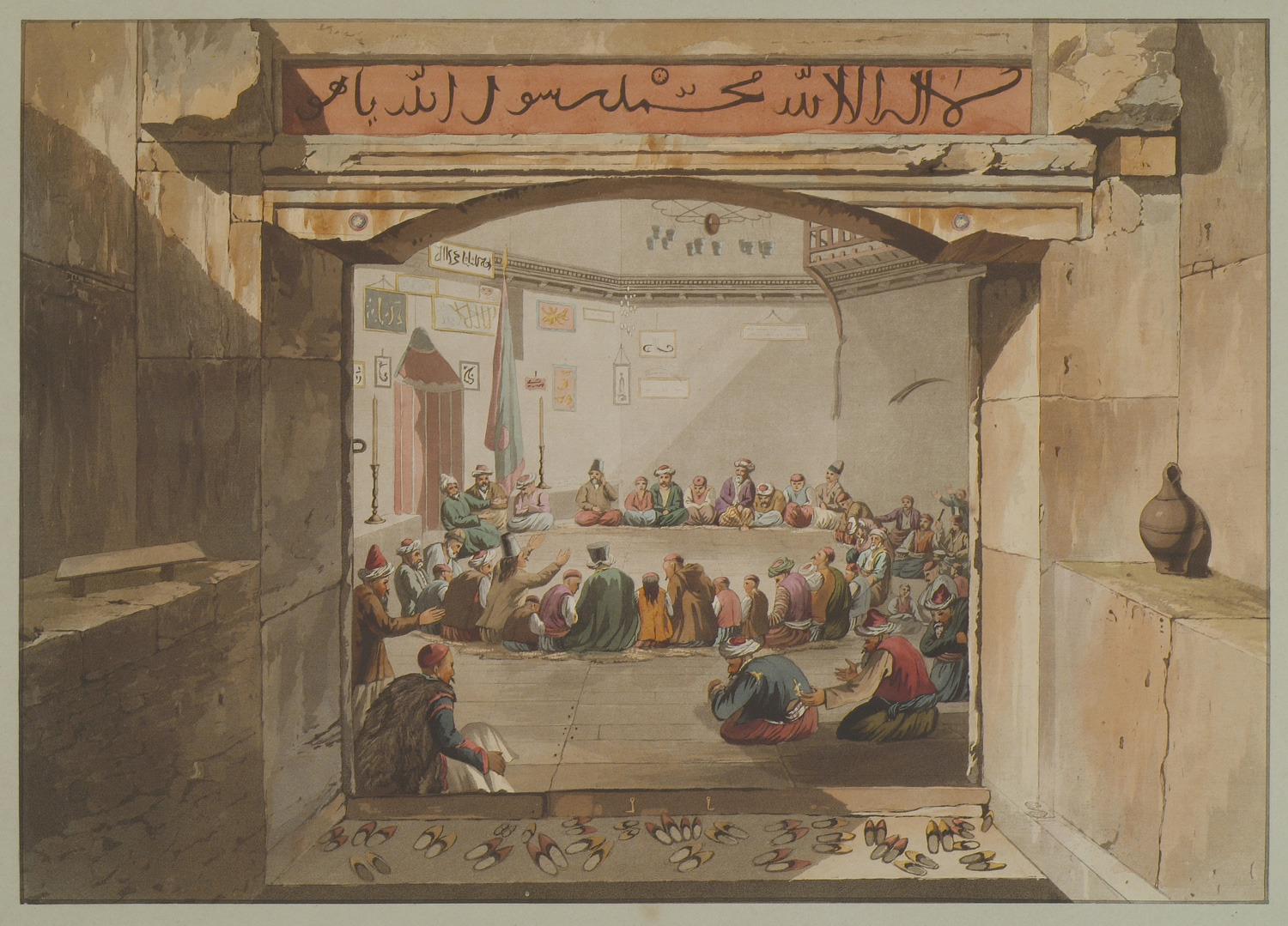 Σύναξη πιστών στο Υδραυλικό Ωρολόγιο του Ανδρονίκου Κυρρήστου (Αέρηδες)