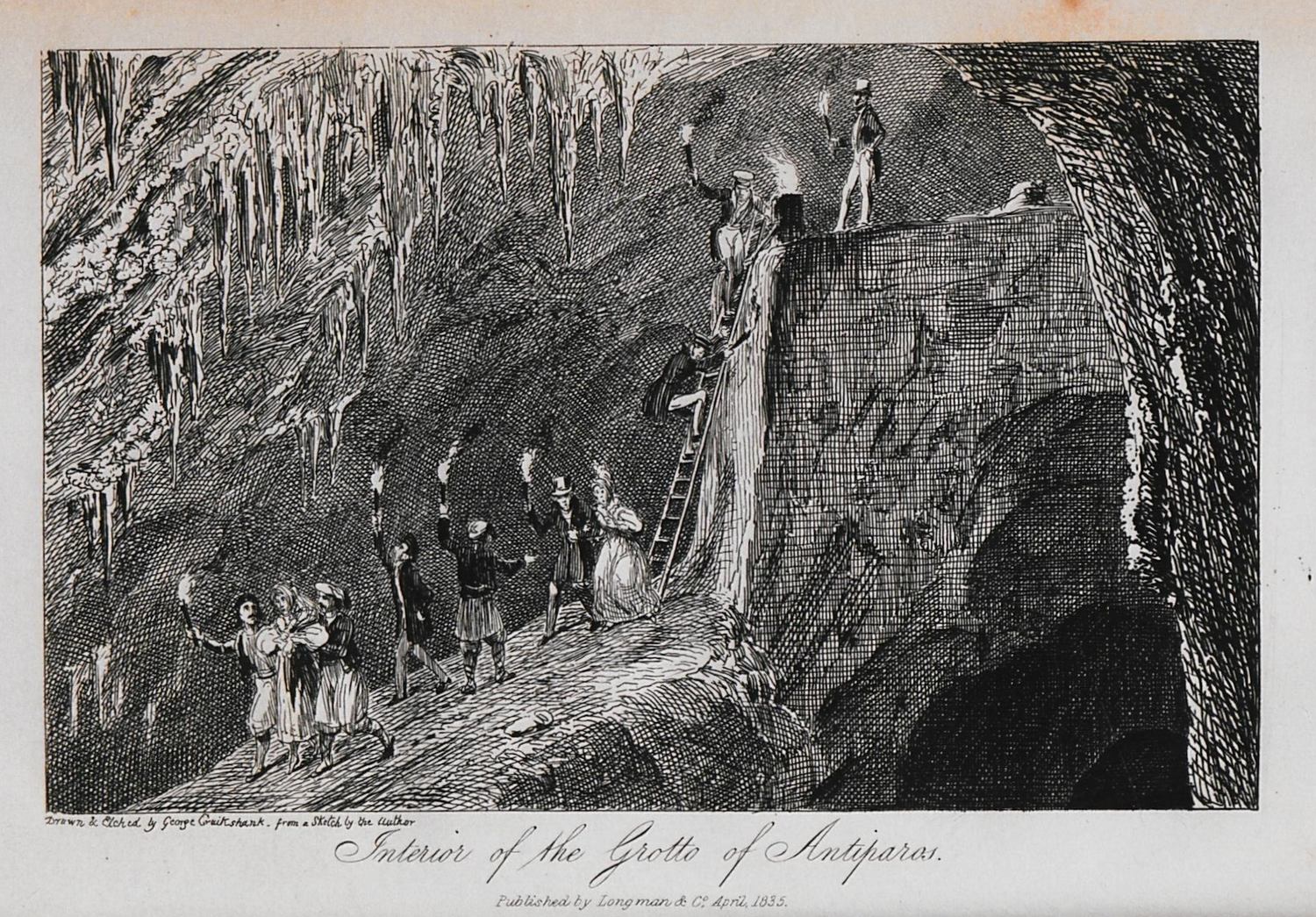 Ταξιδιώτες από τη δυτική Ευρώπη επισκέπτονται το σπήλαιο της Αντιπάρου