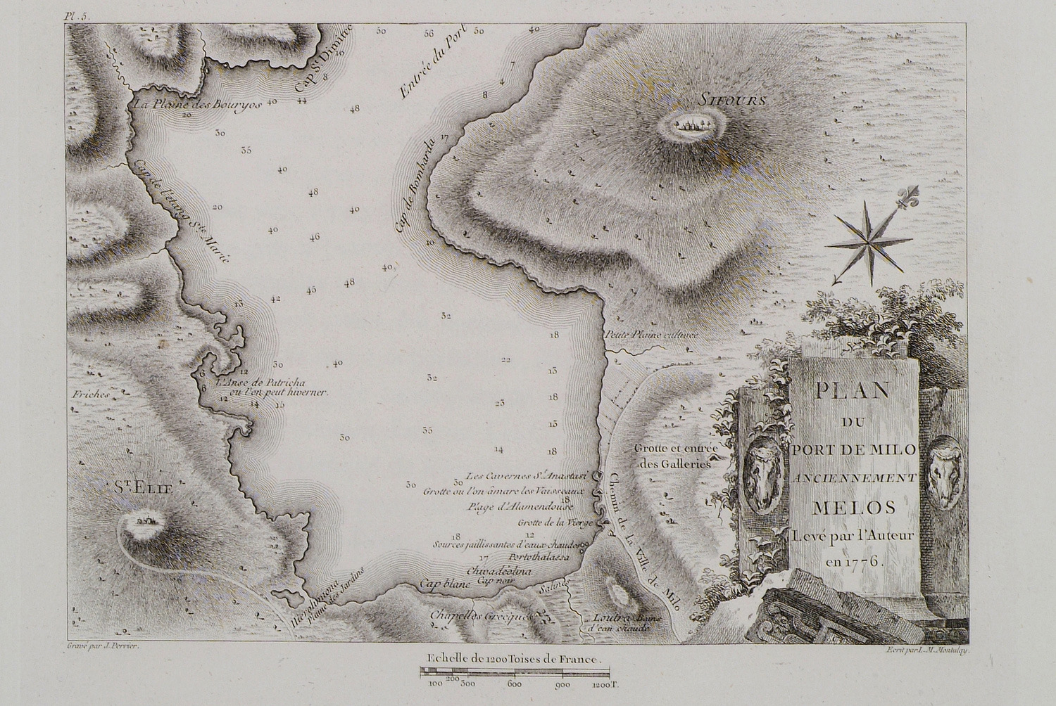 Χάρτης του λιμανιού της Μήλου