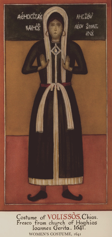 Γυναικεία ενδυμασία από τη Βολισσό, 1641