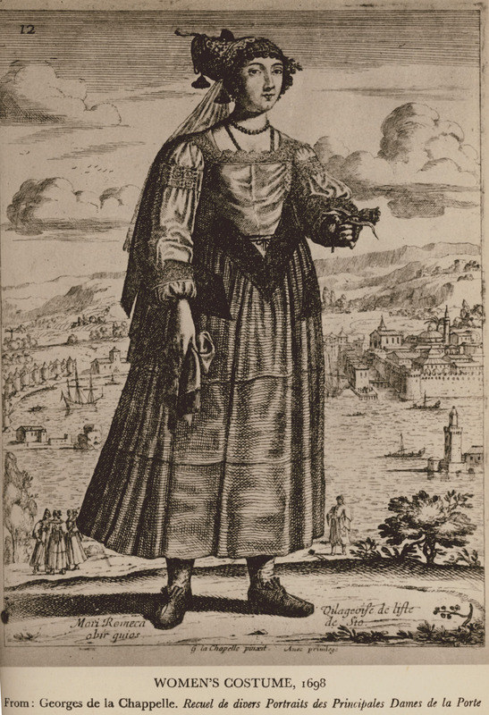 Γυναικεία ενδυμασία από τη Χίο, 1698