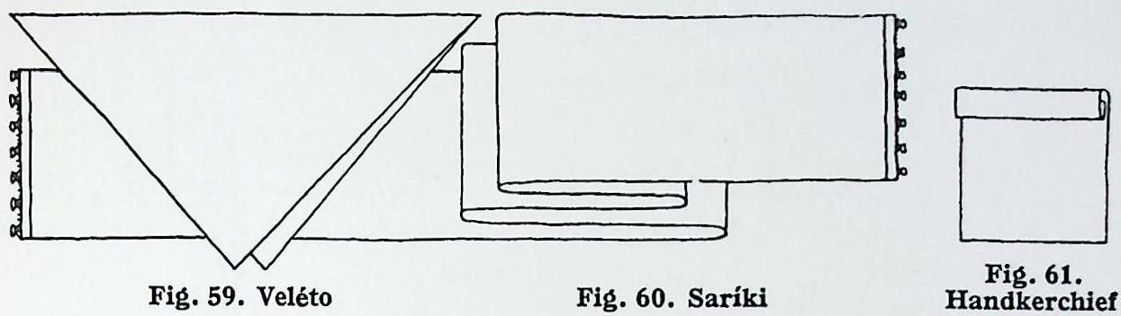 Ενδυμασία γυναίκας χωριού-Μαστιχοχώρια -Νένιτα-            59.Βελέτο 60. Σαρίκι 61. Μαντίλι