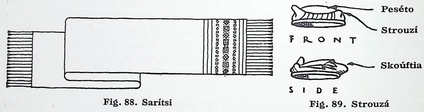 Ενδυμασία γυναίκας χωριού Μαστιχοχώρια – Πυργί-                88. Σαρίτσι      89. Στρουζά
