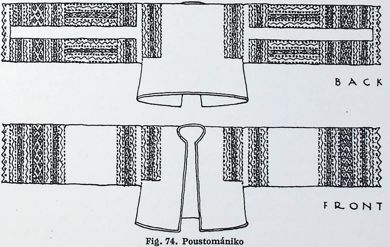 Ενδυμασία γυναίκας χωριού – Μαστιχοχώρια –Καλαμωτή-        74. Μπουστομάνικο