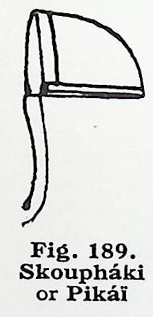 Ενδυμασία γυναίκας χωριού – Βορειόχωρα -Καμπιά-   189.Σκουφάκι ή Πικάϊ