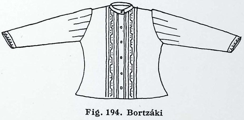 Ενδυμασία γυναίκας χωριού – Βορειόχωρα –Νενητούρια-        194. Μπορτζάκι