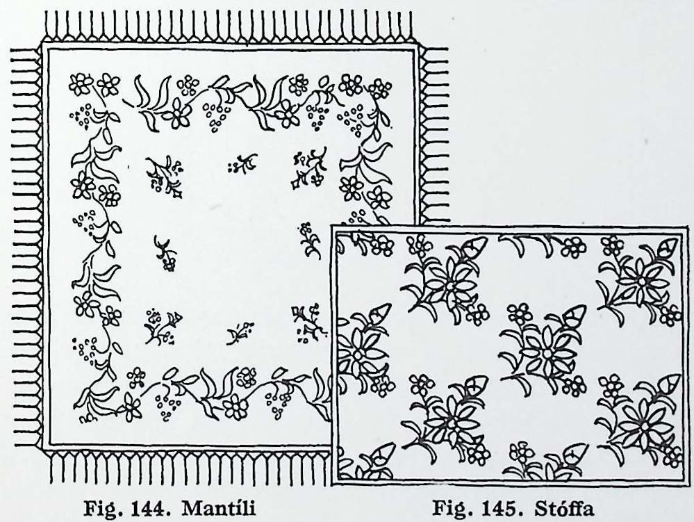 Ενδυμασία γυναίκας χωριού – Λιθί- 144. Μαντίλι 145.Στόφφα