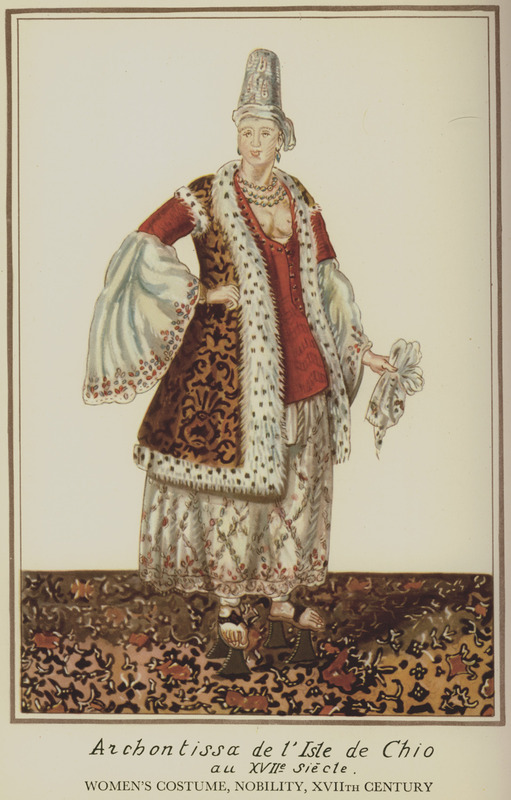 Ενδυμασία ευγενούς γυναίκας από τη Χίο, 17ος αιώνας