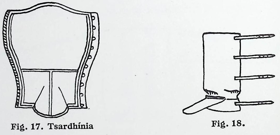 Ενδύματα ανδρών  χωρικών – Κάμπος, Χώρα, Μαστιχοχώρια- 17.Τσαρδίνια   18.Eπικαλαμίδες