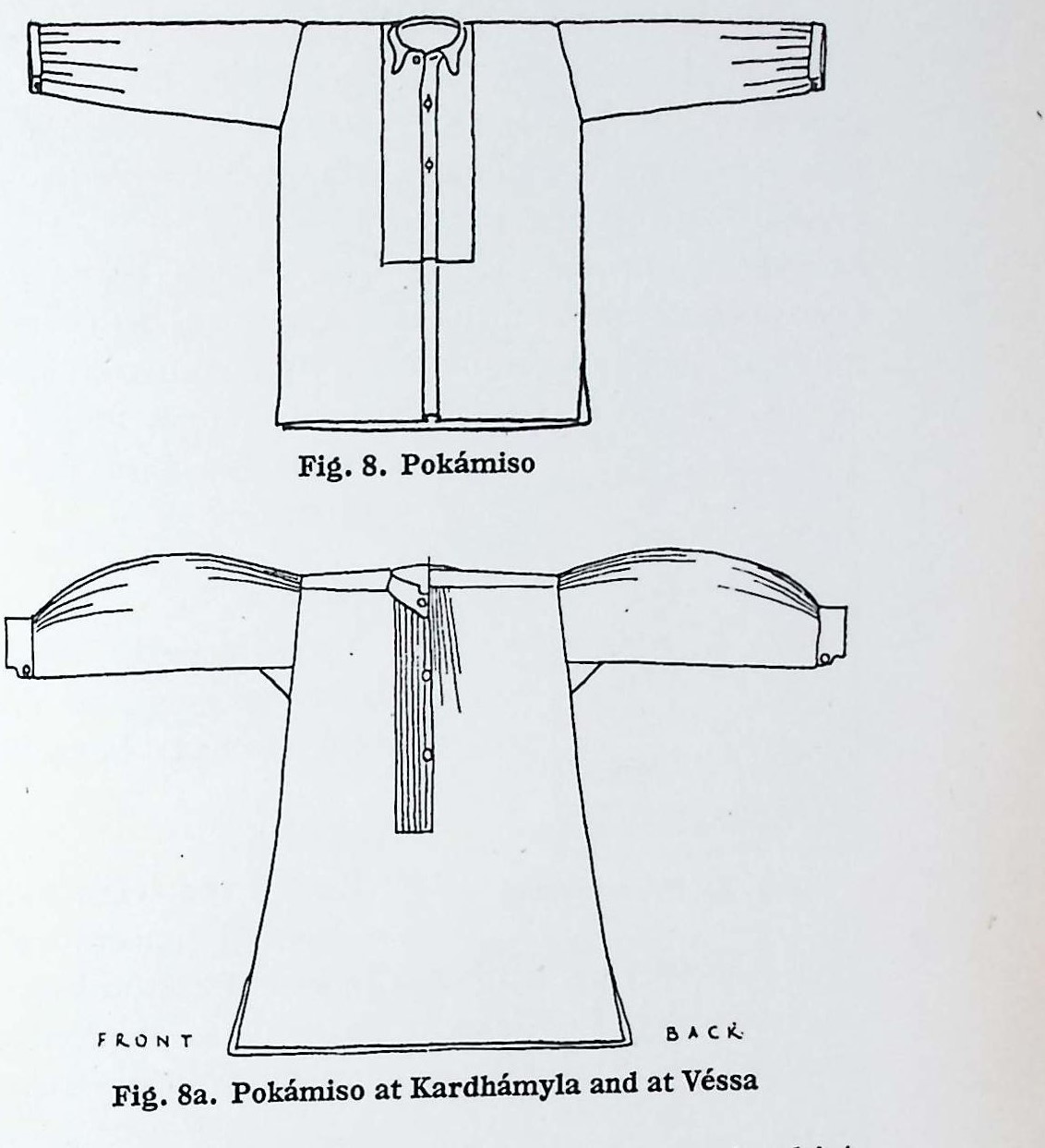 Ενδύματα ανδρών  χωρικών – Κάμπος, Χώρα, Μαστιχοχώρια-     8. Πουκάμισο   8α.Πουκάμισο