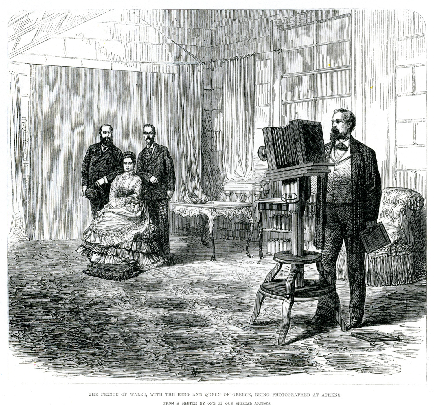 Ο Πρίγκιπας της Ουαλίας, φωτογραφίζεται με το ελληνικό βασιλικό ζεύγος