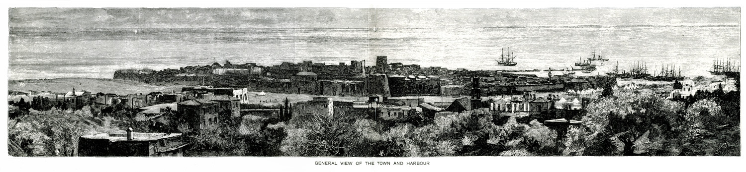 Πανοραμική άποψη του κάστρου και της πόλης της Χίου