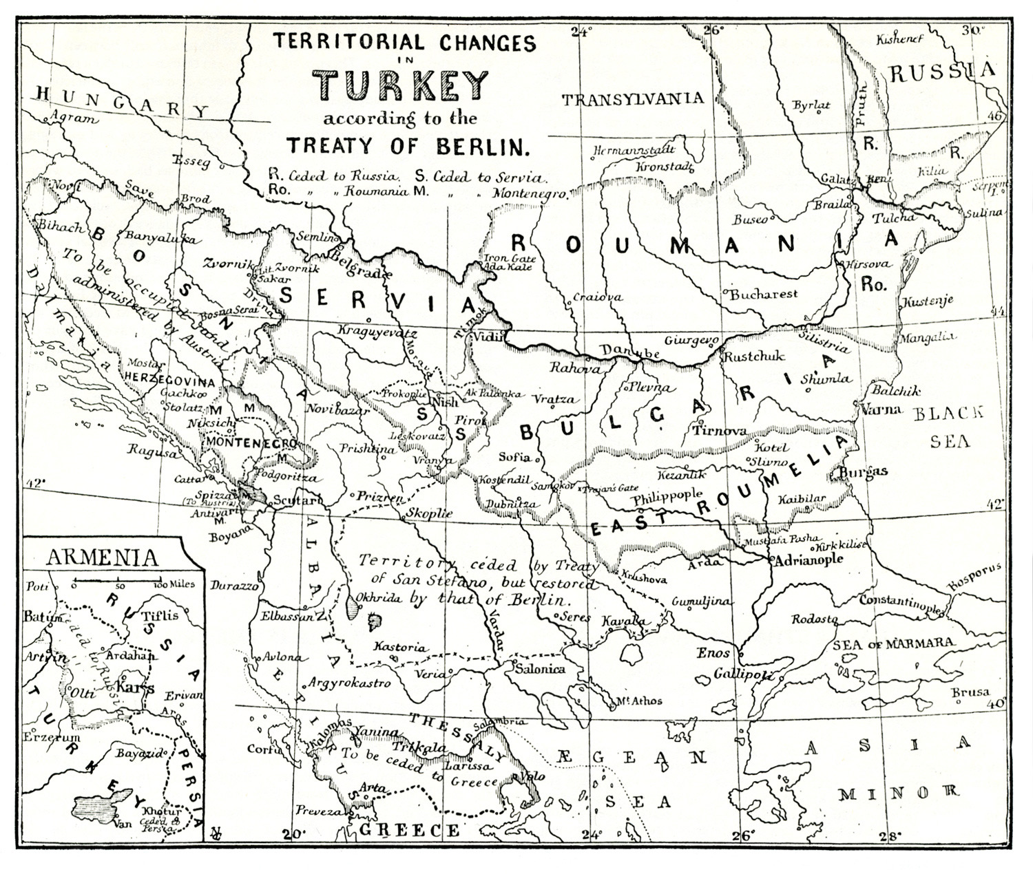 Χάρτης της Βαλκανικής χερσονήσου